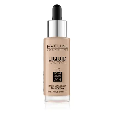 Eveline Cosmetics Liquid Control folyékony make-up pipettával árnyalat 035 Natural Beige 32 ml