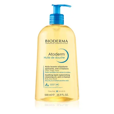 Bioderma Atoderm Shower Oil magasan tápláló és nyugtató tusfürdő olaj a száraz és érzékeny bőrre