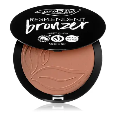 puroBIO Cosmetics Resplendent bronzosító matt hatással árnyalat 03 Beige Brown 9 g