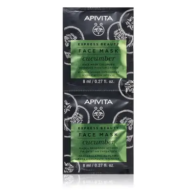 Apivita Express Beauty Moisturizing Face Mask Cucumber intenzíven hidratáló maszk 2 x 8 ml