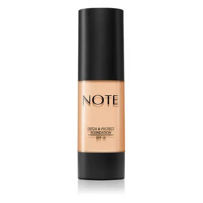 Note Cosmetique Detox & Protect mattító folyékony alapozó SPF 15 árnyalat 01 Beige 30 ml