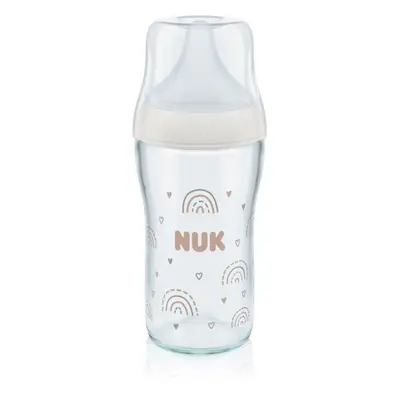 NUK Perfect Match cumisüveg üvegből hőmérséklet-figyeléssel 230 ml