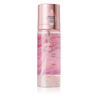 Makeup Revolution Crystal Aura Energy Fix fixáló spray rózsavízzel 85 ml