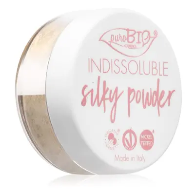 puroBIO Cosmetics Indissouble mattító lágy púder árnyalat 03 Yellowish 8 g