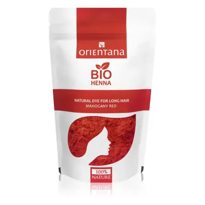 Orientana Bio Henna Long Hair ápoló hajfesték árnyalat Mahogany Red 100 g