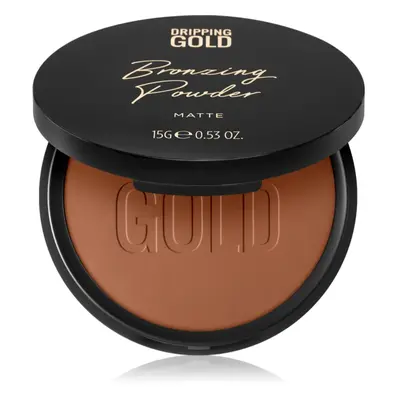 Dripping Gold Luxury Tanning Bronzing Powder kompakt bronz púder testre és arcra árnyalat Matte 