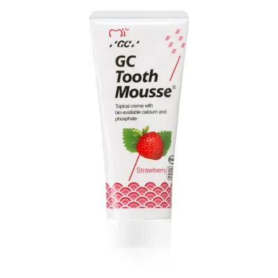 GC Tooth Mousse ásványfeltöltő védőkrém az érzékeny fogakra fluoridmentes íz Strawberry 35 ml