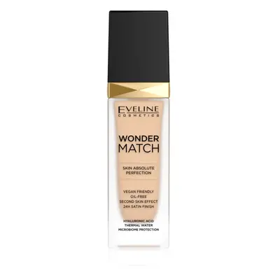 Eveline Cosmetics Wonder Match tartós folyékony alapozó hialuronsavval árnyalat 11 Almond 30 ml