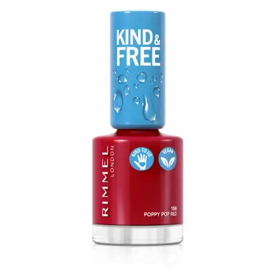 Rimmel Kind & Free körömlakk árnyalat 156 Poppy Pop Red 8 ml