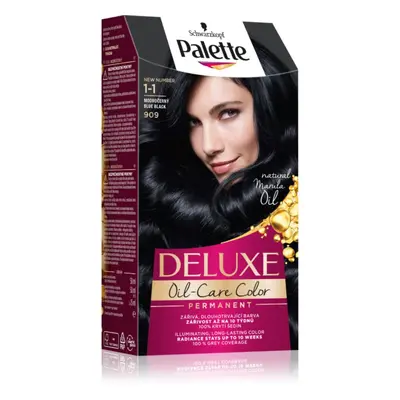 Schwarzkopf Palette Deluxe tartós hajfesték árnyalat 1-1 909 Blue Black 1 db