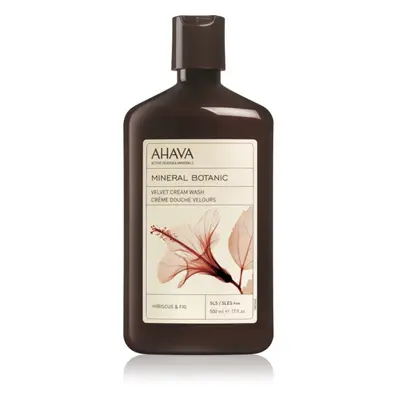 Ahava Mineral Botanic Hibiscus & Fig bársonyos tusoló krém Hibiszkusz és füge 500 ml