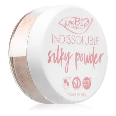 puroBIO Cosmetics Indissouble mattító lágy púder árnyalat 02 Peachy Pink 8 g