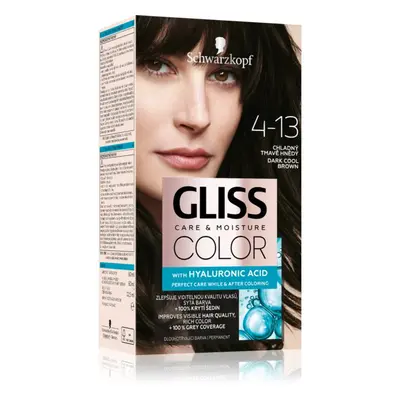 Schwarzkopf Gliss Color tartós hajfesték árnyalat 4-13 Dark Cool Brown 1 db