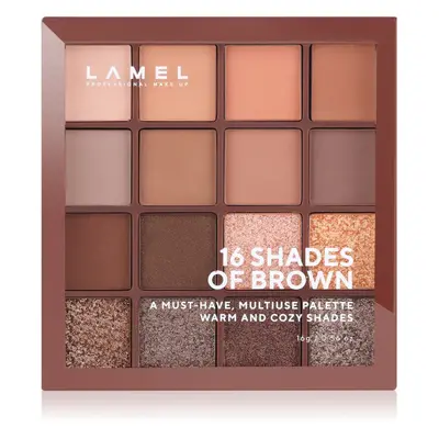 LAMEL 16 Shades Of Brown szemhéjfesték paletta 16 g