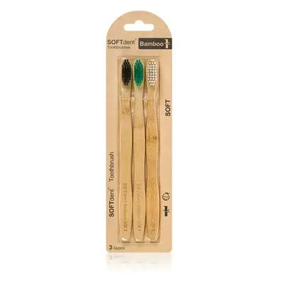 SOFTdent Bamboo Soft - 3 pack bambuszos fogkefe 3 db