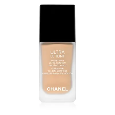 Chanel Ultra Le Teint Flawless Finish Foundation tartós matt make-up egységesíti a bőrszín tónus