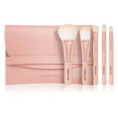 Notino Pastel Collection Travel brush set with pouch Utazó ecsetkészlet táskával 1 db