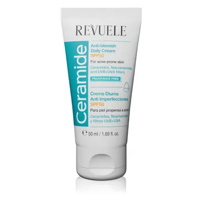 Revuele Ceramide Anti-Blemish Daily Cream nappali védőkrém problémás és pattanásos bőrre SPF 50 