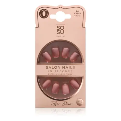 SOSU Cosmetics Salon Nails műköröm árnyalat Toffee Bliss 24 db