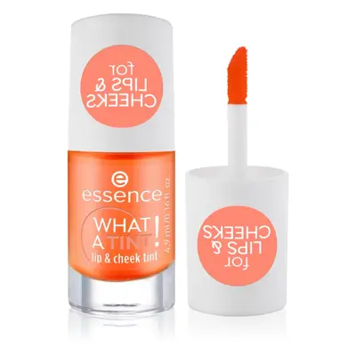 essence WHAT A TINT! folyékony arcpír és szájfény árnyalat 03 Peachy Vibes 4.9 ml