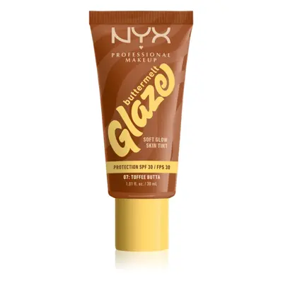 NYX Professional Makeup Buttermelt Glaze világosító tonizáló fluid SPF 30 árnyalat 07 toffee But