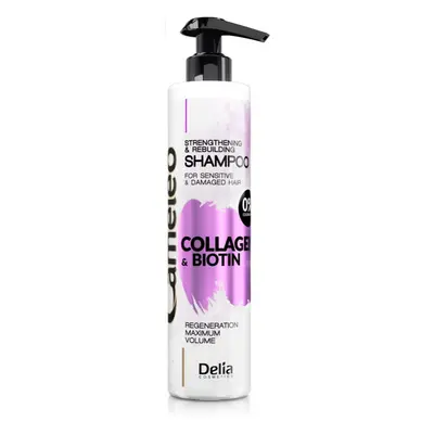 Delia Cosmetics Cameleo Collagen & Biotin erősítő sampon a sérült, töredezett hajra 250 ml