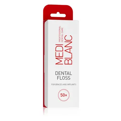 MEDIBLANC Dental Floss For Braces fogselyem fogszabályzó és implantátumok tisztításához 50 db