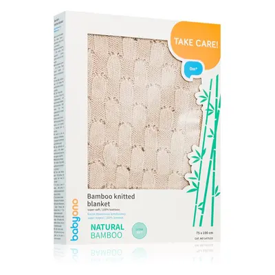 BabyOno Take Care Bamboo Knitted Blanket pléd Beige 75x100 cm