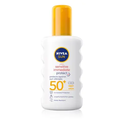 NIVEA SUN Protect & Sensitive napvédő spray SPF 50+ 200 ml