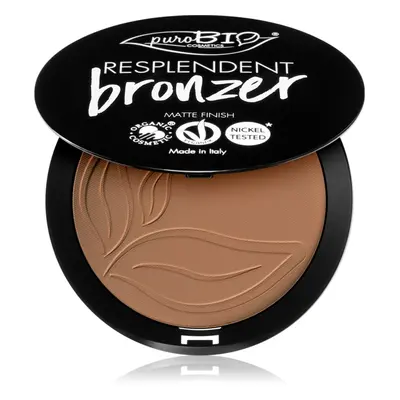 puroBIO Cosmetics Resplendent bronzosító matt hatással árnyalat 01 Pale brown 9 g