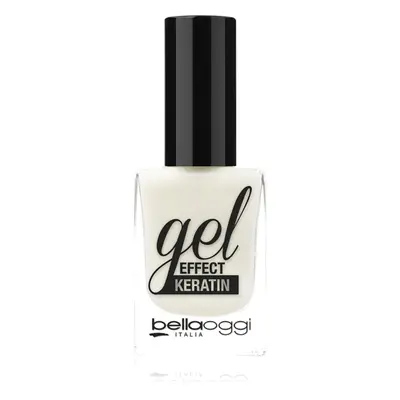 bellaoggi Gel Effect Keratin Nail Polish körömlakk árnyalat Milky White 10 ml