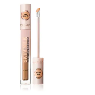 Makeup Revolution Skin Silk Under Eye Brightener & Concealer élénkítő korrektor árnyalat Tan Gol