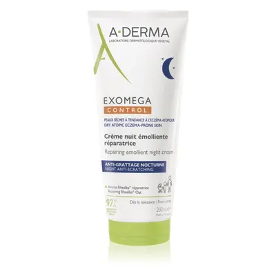 A-Derma Exomega Control Repairing Emollient Night Cream regeneráló éjszakai krém 200 ml