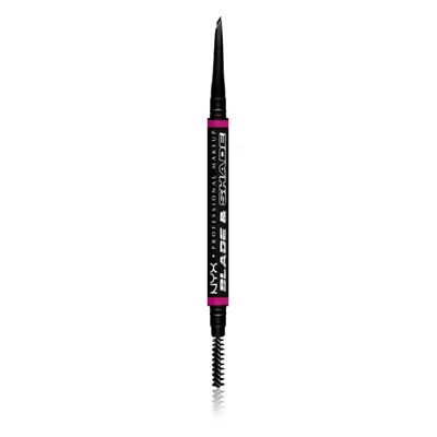 NYX Professional Makeup Blade & Shade szemöldök ceruza kefével árnyalat Black 0.06 g