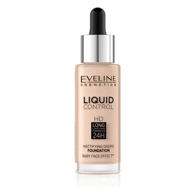 Eveline Cosmetics Liquid Control folyékony make-up pipettával árnyalat 002 Soft Porcelain 32 ml