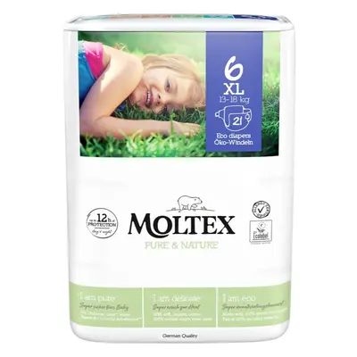 Moltex Pure & Nature XL Size 6 eldobható ÖKO pelenkák 13-18 kg 21 db