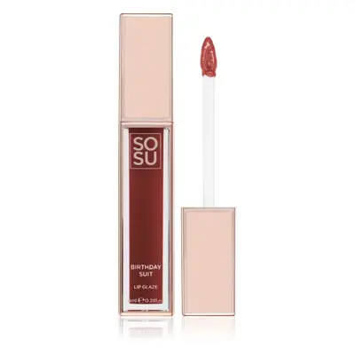 SOSU Cosmetics Satin Lip Glaze hidratáló ajakfény árnyalat Birthday Suit 6 ml