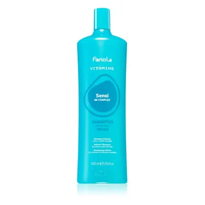 Fanola Vitamins Sensi Delicate Shampoo finom állagú tisztító sampon nyugtató hatással 1000 ml