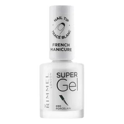 Rimmel Super Gel Step 1 lakk francia manikűrhöz árnyalat 090 Porcelain 12 ml