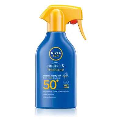 NIVEA SUN Protect & Moisture hidratáló napozó spray SPF 50+ 270 ml