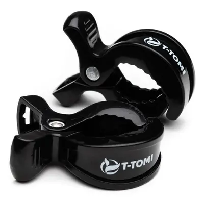 T-TOMI Clip cumitartó csipesz Black 2 db