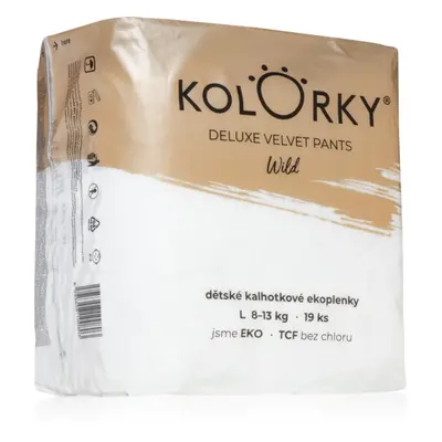 Kolorky Deluxe Velvet Pants Wild eldobható nadrágpelenkák L méret 8-13 Kg 19 db