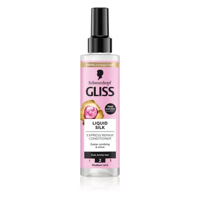 Schwarzkopf Gliss Liquid Silk öblítés nélküli kondicionáló az erős és fénylő hajért 200 ml