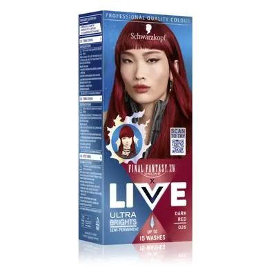 Schwarzkopf LIVE Ultra Brights or Pastel félig állandó hajfesték árnyalat 026 Dark Red 1 db