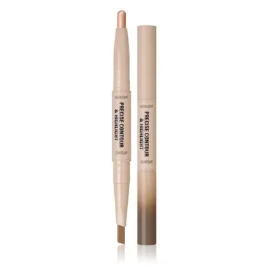 Makeup Revolution Precise Contour & Highlight dupla végű kontur ceruza árnyalat Medium 1.45 g