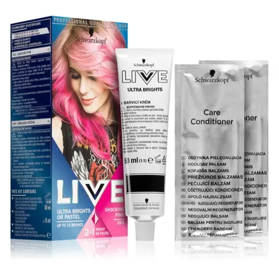 Schwarzkopf LIVE Ultra Brights or Pastel félig állandó hajfesték árnyalat 093 Shocking Pink