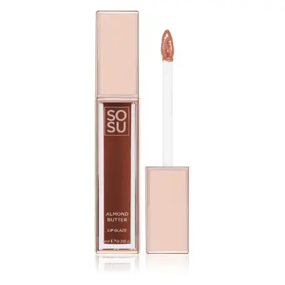 SOSU Cosmetics Satin Lip Glaze hidratáló ajakfény árnyalat Almond Butter 6 ml