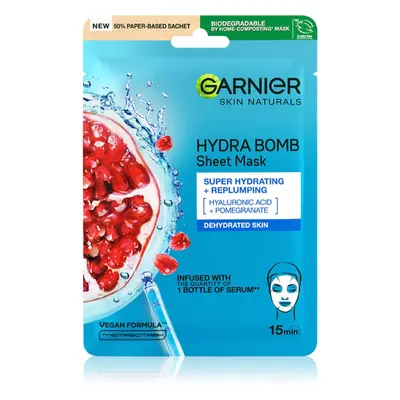 Garnier Skin Naturals Moisture+Aqua Bomb szuper hidratáló, feltöltő textil maszk 1 db