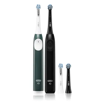 Oral B iO2 elektromos fogkefe dupla csomagolás Black & Dark Green 1 db