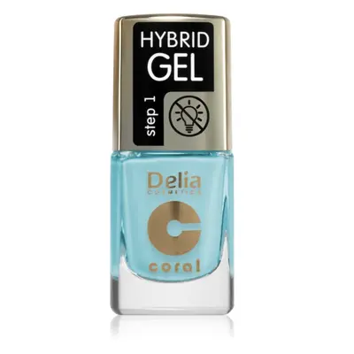 Delia Cosmetics Coral Nail Enamel Hybrid Gel géles körömlakk árnyalat 140 11 ml